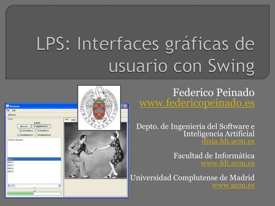 Imágen de pdf LPS: Interfaces gráficas de usuario con Swing