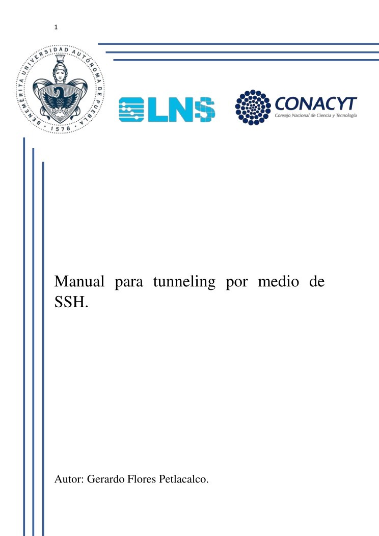 Imágen de pdf Manual para tunneling por medio de SSH