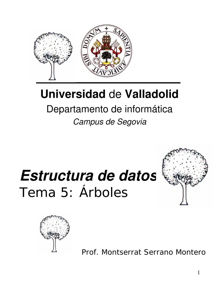 Imágen de pdf Tema 5: Árboles - Estructura de datos