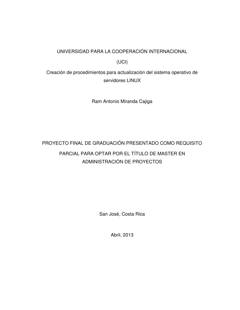 Imágen de pdf Creación de procedimientos para actualización del sistema operativo de servidores LINUX