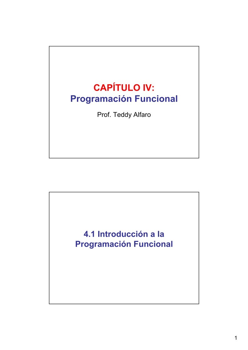 Imágen de pdf Capítulo IV: Programación Funcional