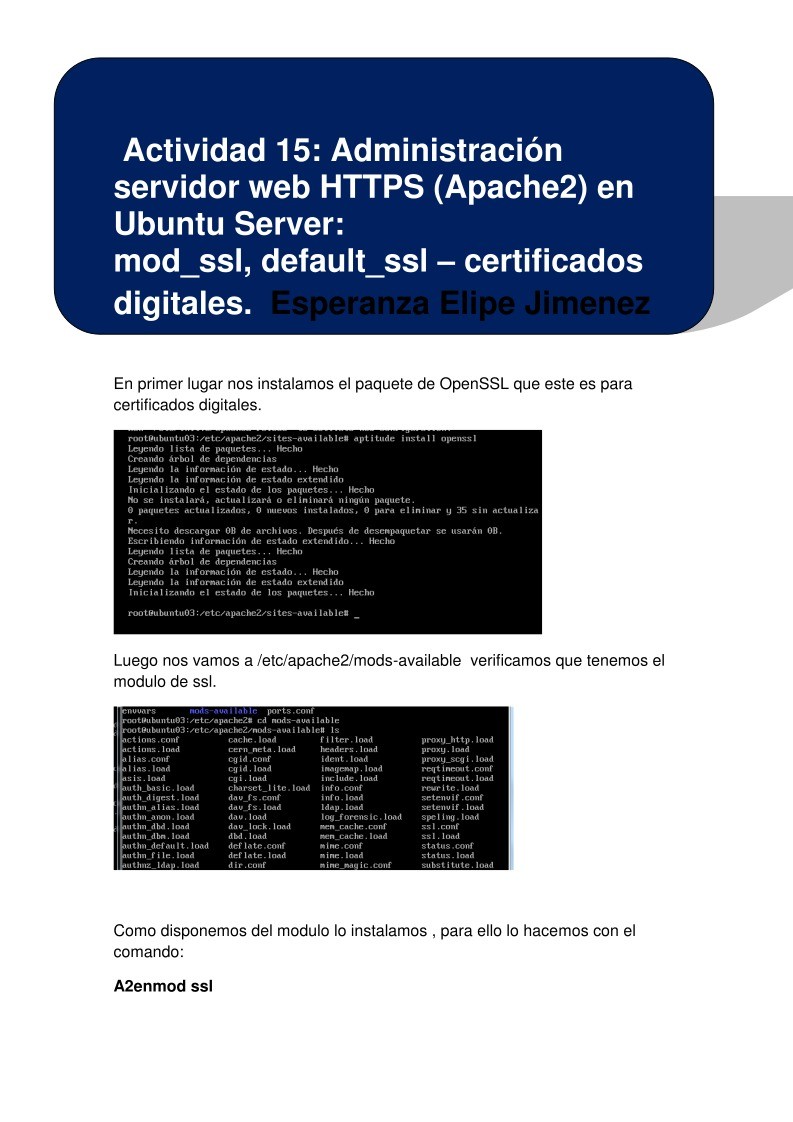Imágen de pdf Actividad 15: Administración servidor web HTTPS (Apache2) en Ubuntu Server