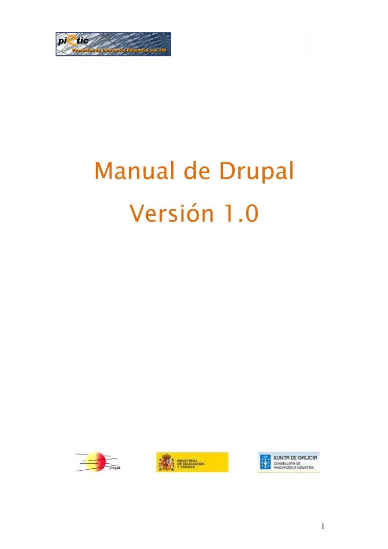 Imágen de pdf Manual de Drupal Versión 1.0