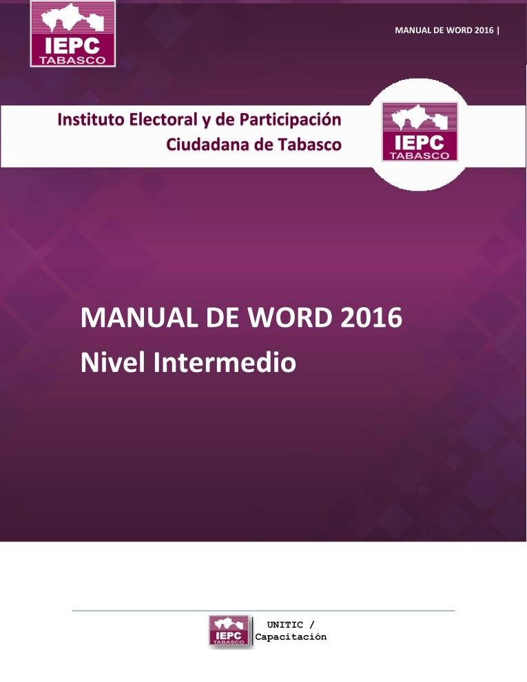 Imágen de pdf Manual de Word 2016 - Nivel intermedio
