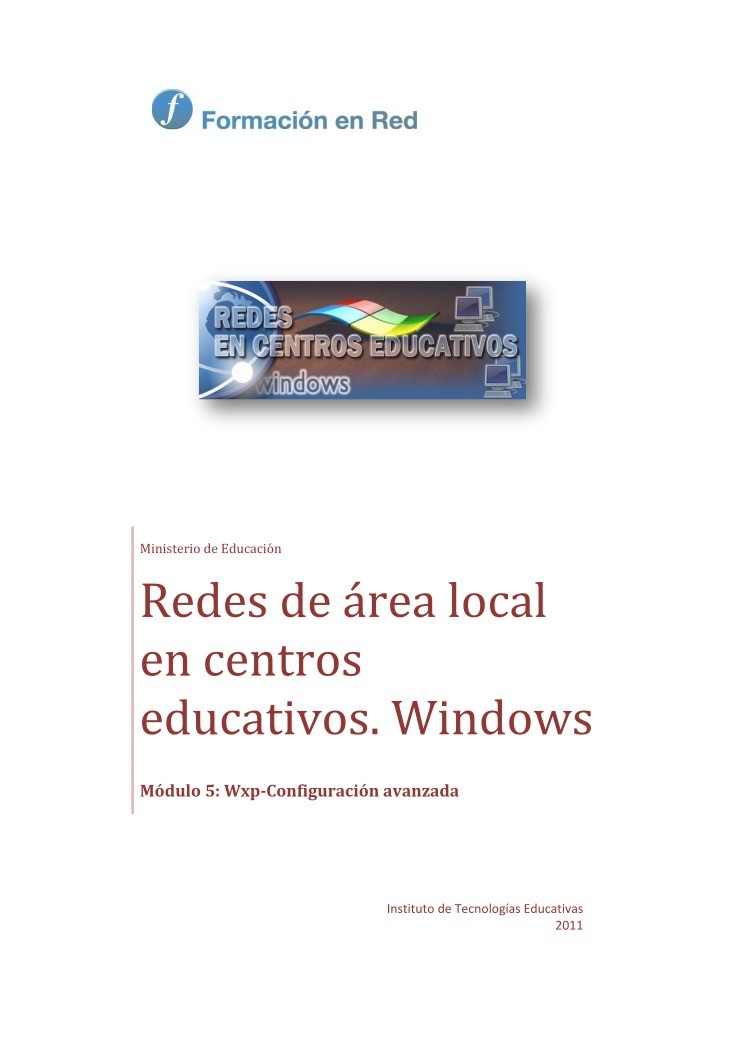 Imágen de pdf WXP 5: Configuración Avanzada - Redes de área local en centros educativos