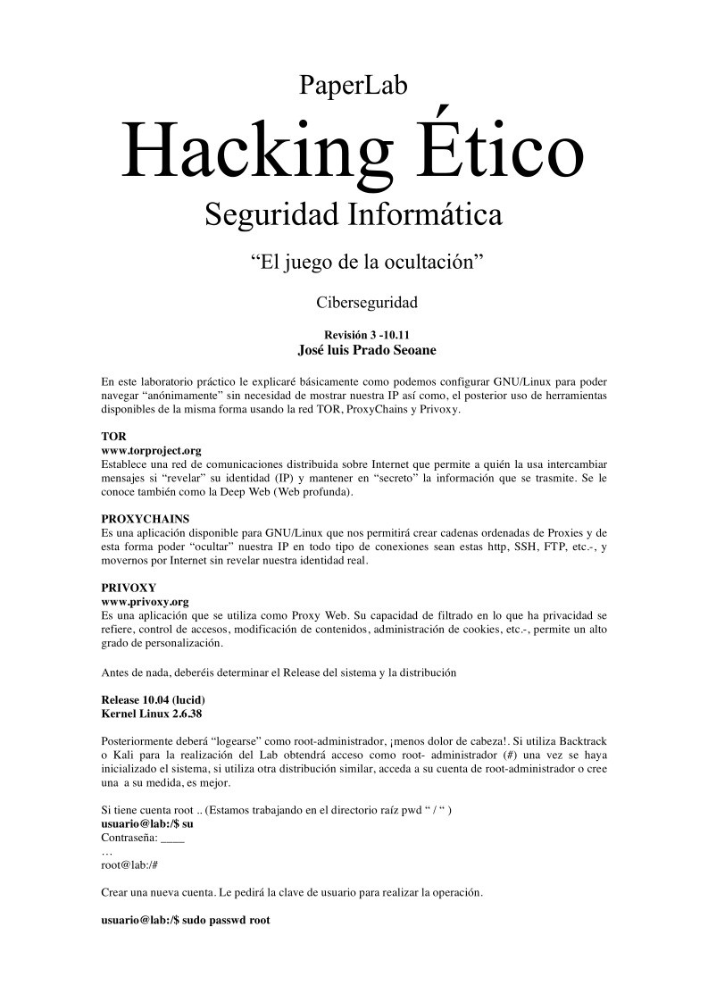 Imágen de pdf El juego de la ocultación - Hacking Ético - Seguridad Informática