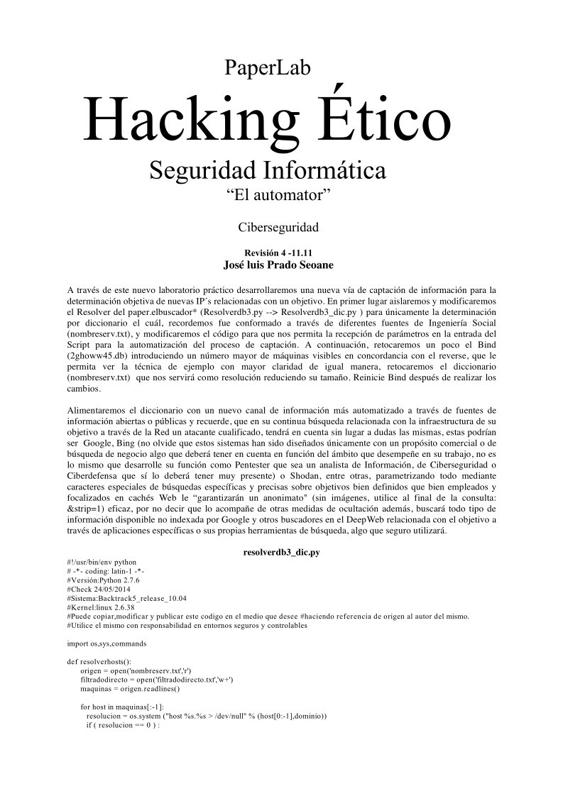Imágen de pdf El automator - Hacking Ético - Seguridad Informática