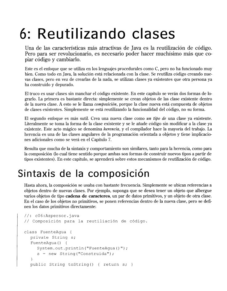 Imágen de pdf Reutilizando clases - Piensa en Java