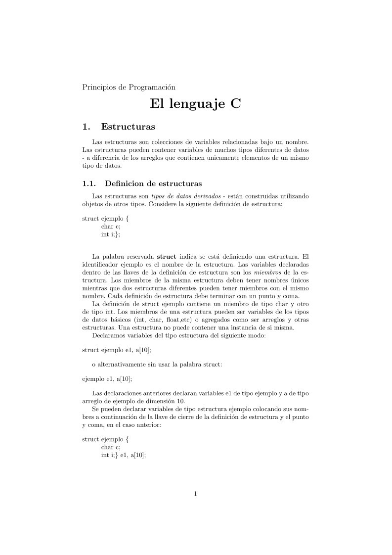 Imágen de pdf Introducción a Estructuras en C