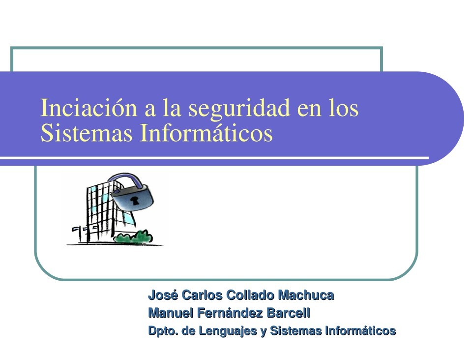 Imágen de pdf Inciación a la seguridad en los  Sistemas Informáticos