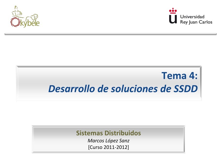 Imágen de pdf Tema 4: Desarrollo de soluciones de SSDD