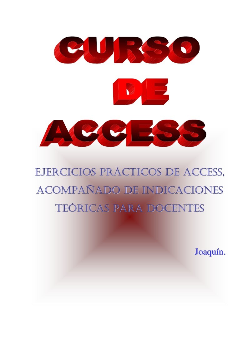 Imágen de pdf Ejercicios prácticos de Access, acompañados de indicaciones teóricas para docentes