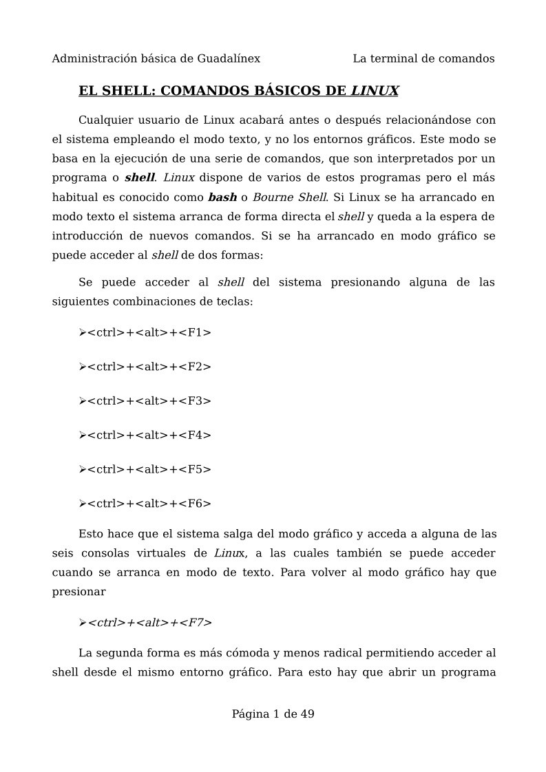 Imágen de pdf Administracion basica de Guadalinex