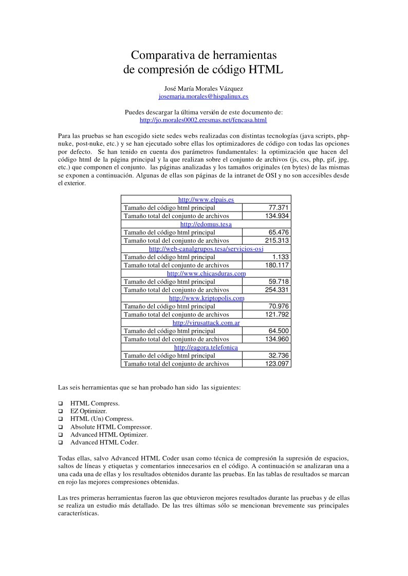 Imágen de pdf Comparativa de herramientas de compresión de código HTML