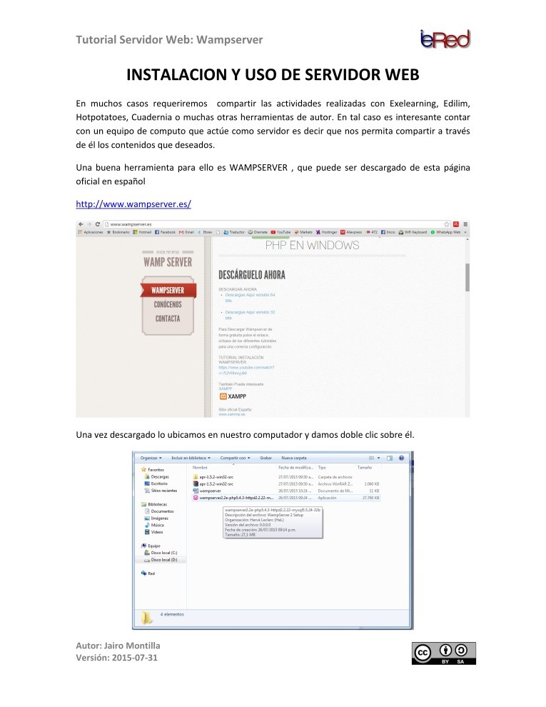 Imágen de pdf Tutorial Servidor Web: Wampserver - Instalación y uso de servidor web