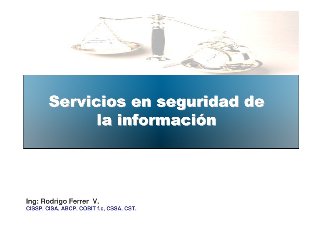 Imágen de pdf Servicios en Seguridad de la información