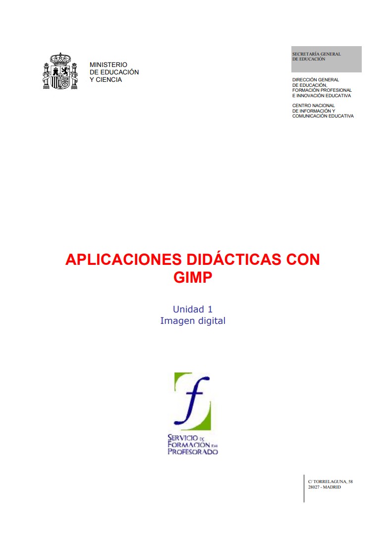 Imágen de pdf Unidad 1 - Imagen digital - Aplicaciones didácticas con Gimp