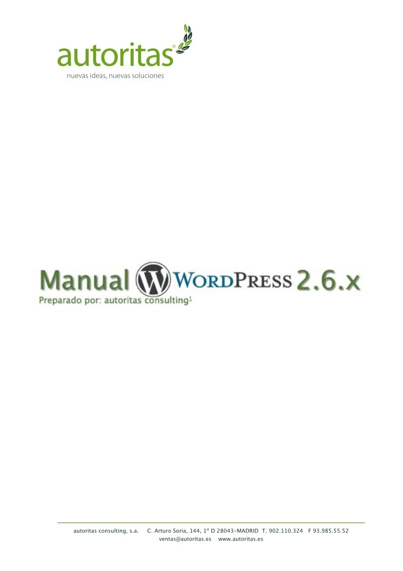Imágen de pdf Manual WordPress 2.6.x