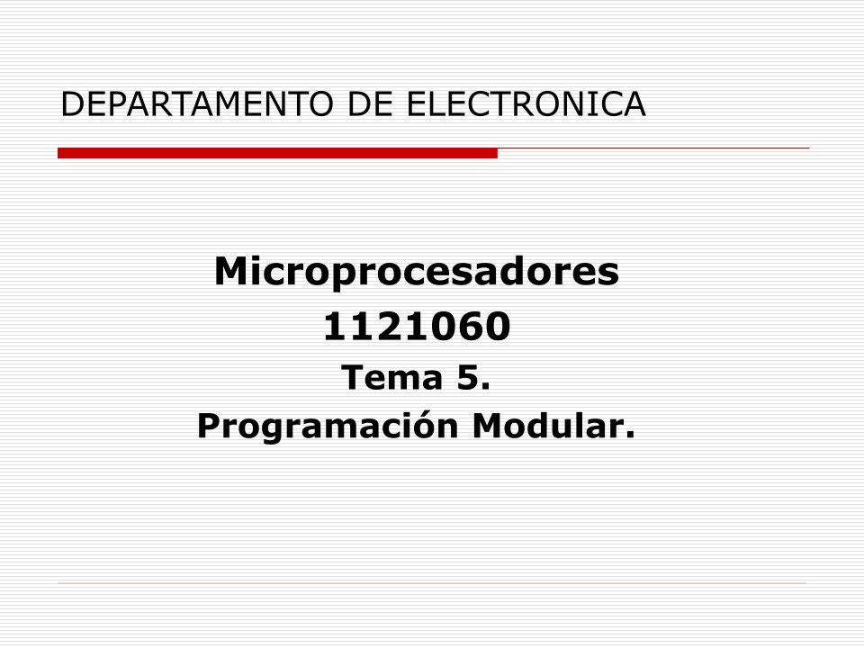 Imágen de pdf Tema 5. Programación Modular - Microprocesadores