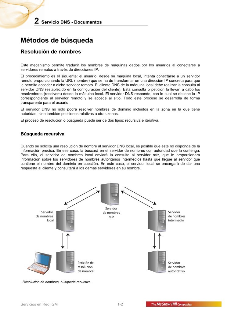 Imágen de pdf Servicio DNS - Métodos de búsqueda