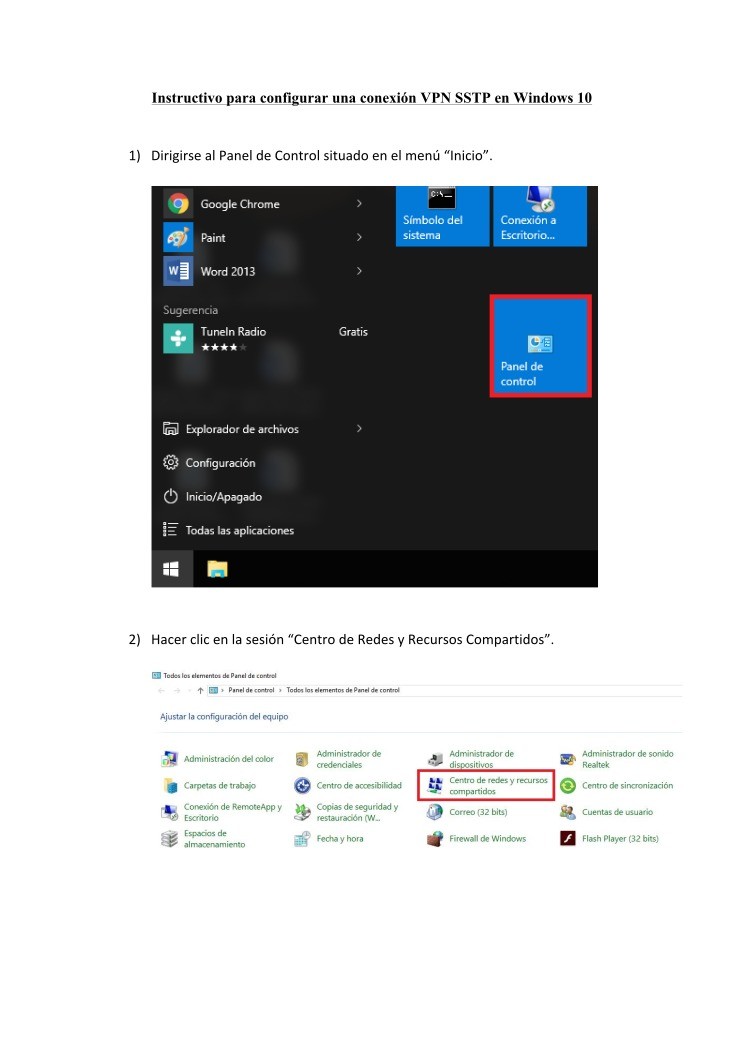 Imágen de pdf Instructivo para configurar una conexión VPN SSTP en Windows 10