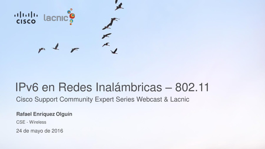 Imágen de pdf IPv6 en Redes Inalámbricas