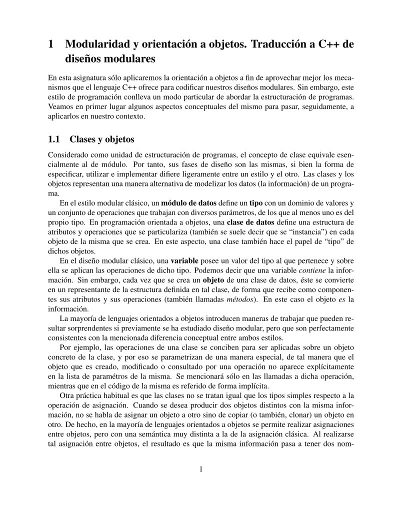 Imágen de pdf Modularidad y orientación a objetos. Traducción a C++ de diseños modulares