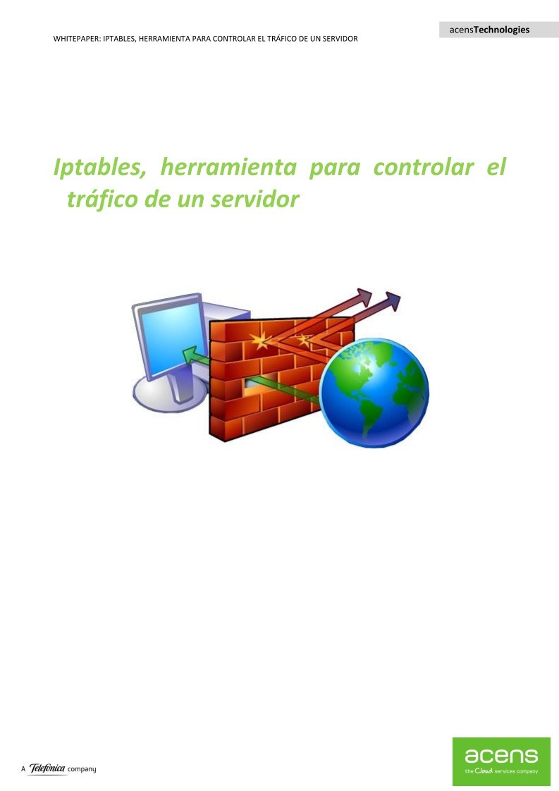 Imágen de pdf Iptables, herramienta para controlar el tráfico de un servidor