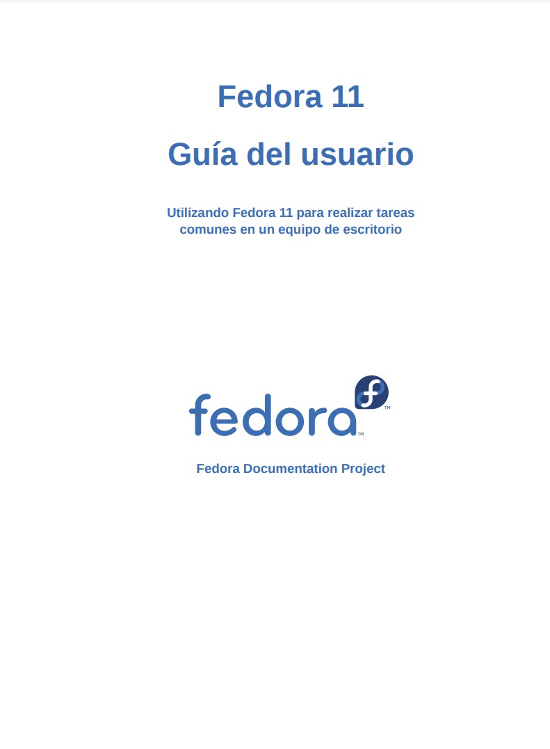 Imágen de pdf Guía del usuario - Utilizando Fedora 11 para realizar tareas comunes en un equipo de escritorio