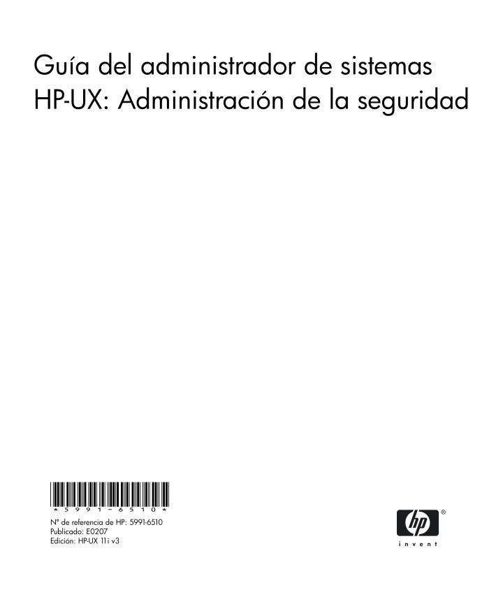 Imágen de pdf Guía del administrador de sistemas HP-UX: Administración de la seguridad