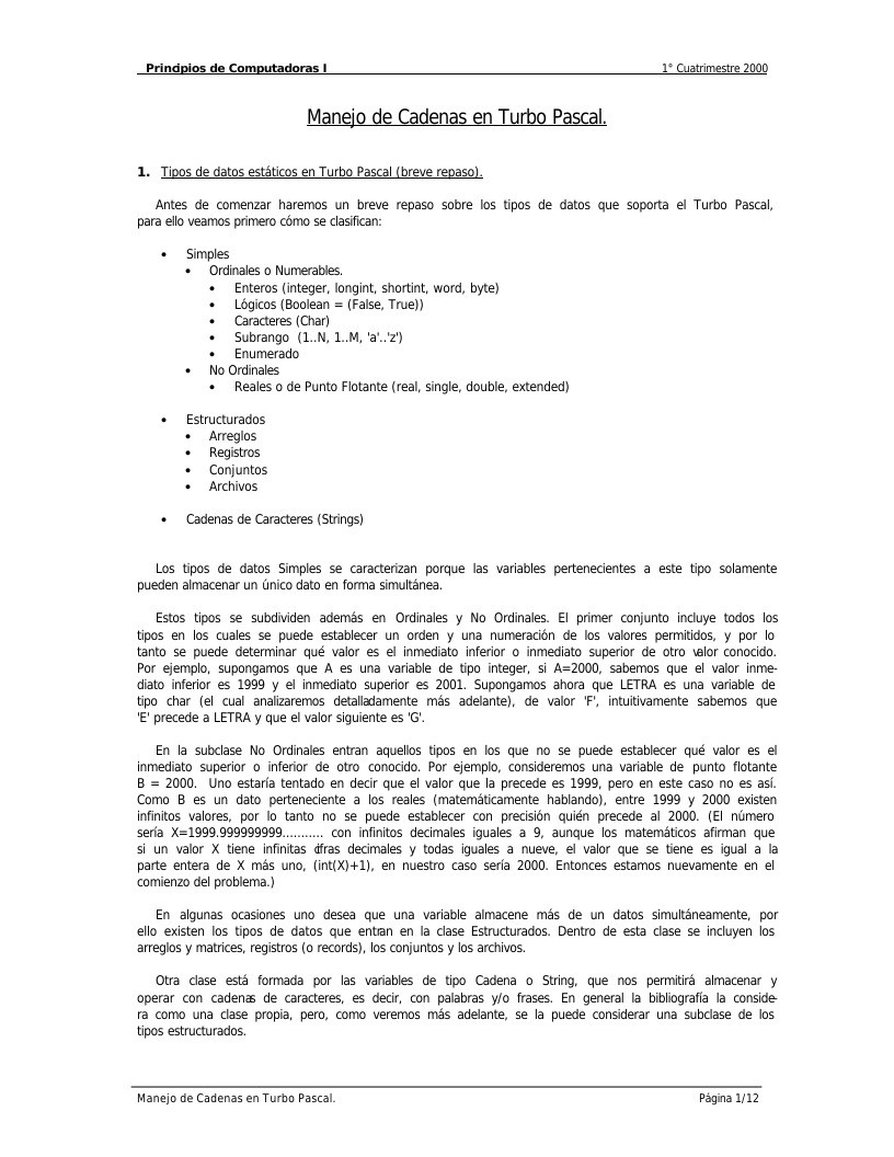 Imágen de pdf Manejo de Cadenas en Turbo Pascal