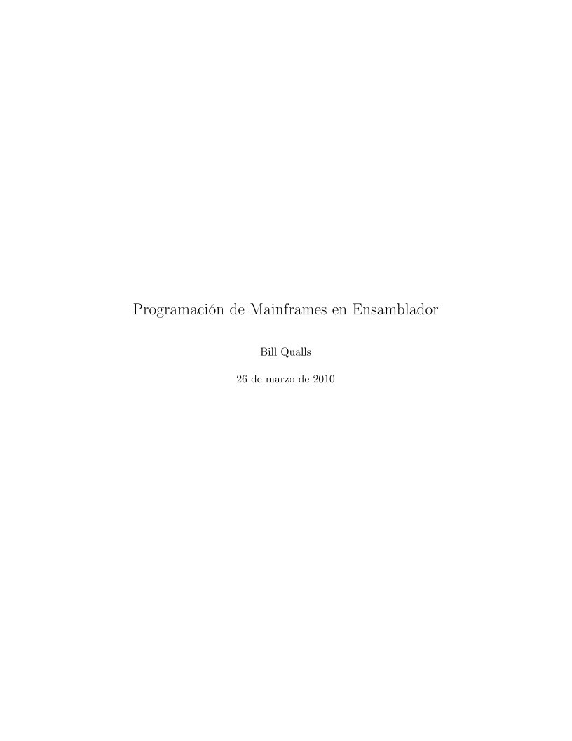 Imágen de pdf Programación de Mainframes en Ensamblador