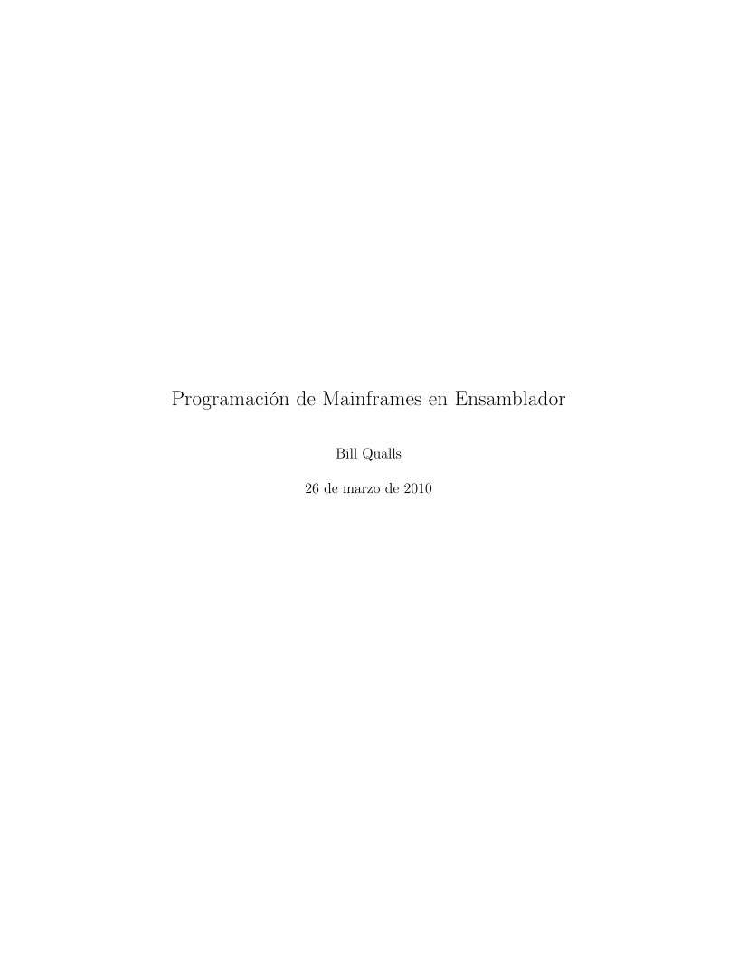 Imágen de pdf Programación de Mainframes en Ensamblador