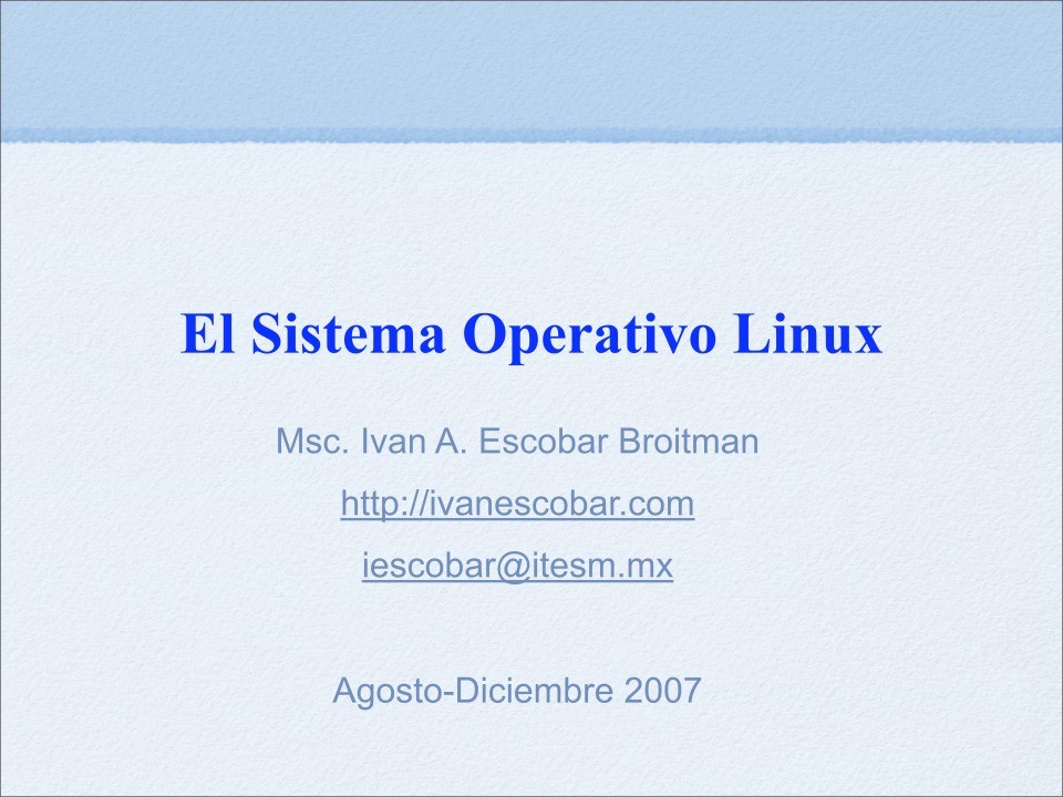 Imágen de pdf El sistema operativo Linux