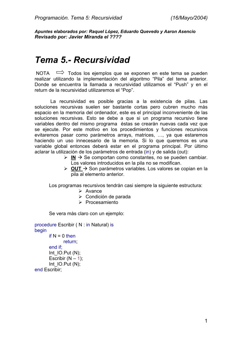 Imágen de pdf Tema 5.- Recursividad
