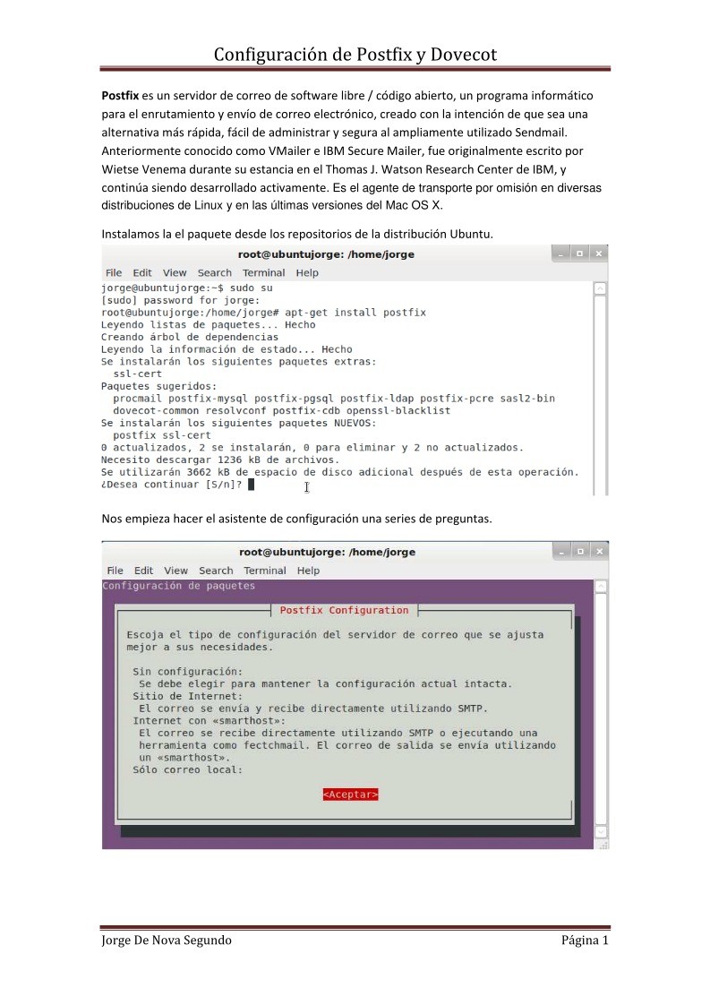 Imágen de pdf Configuración de Postfix y Dovecot