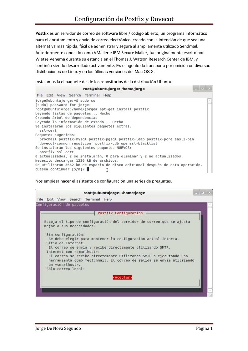 Imágen de pdf Configuración de Postfix y Dovecot
