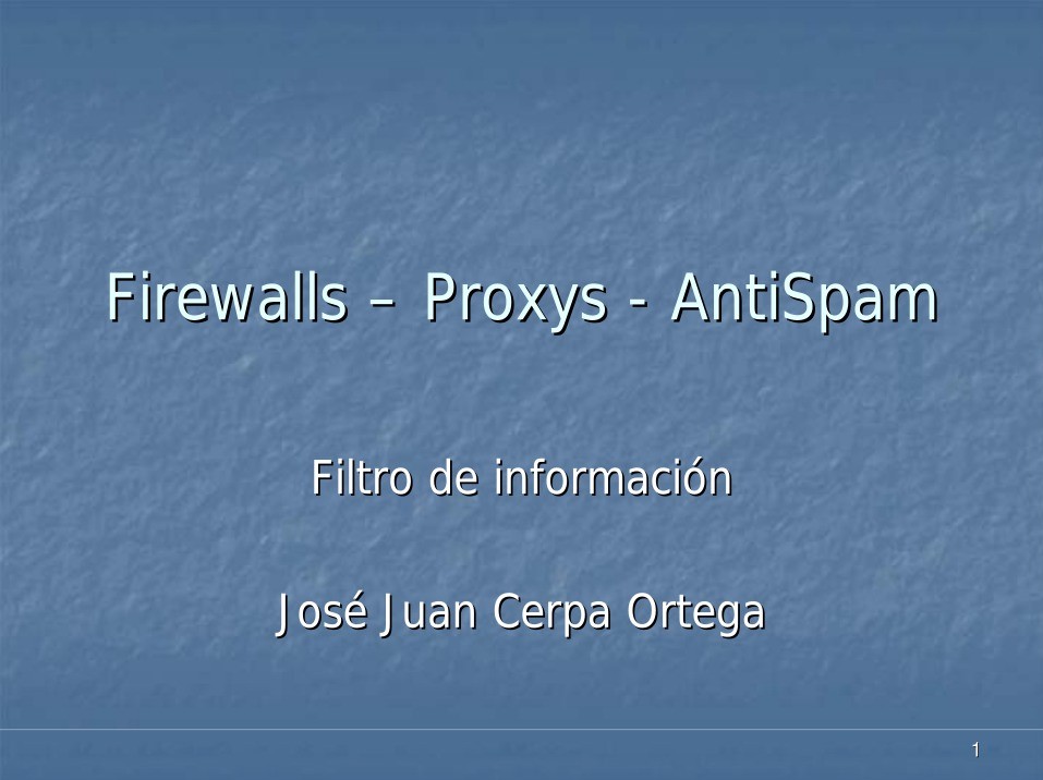 Imágen de pdf Firewalls - Proxys - AntiSpam