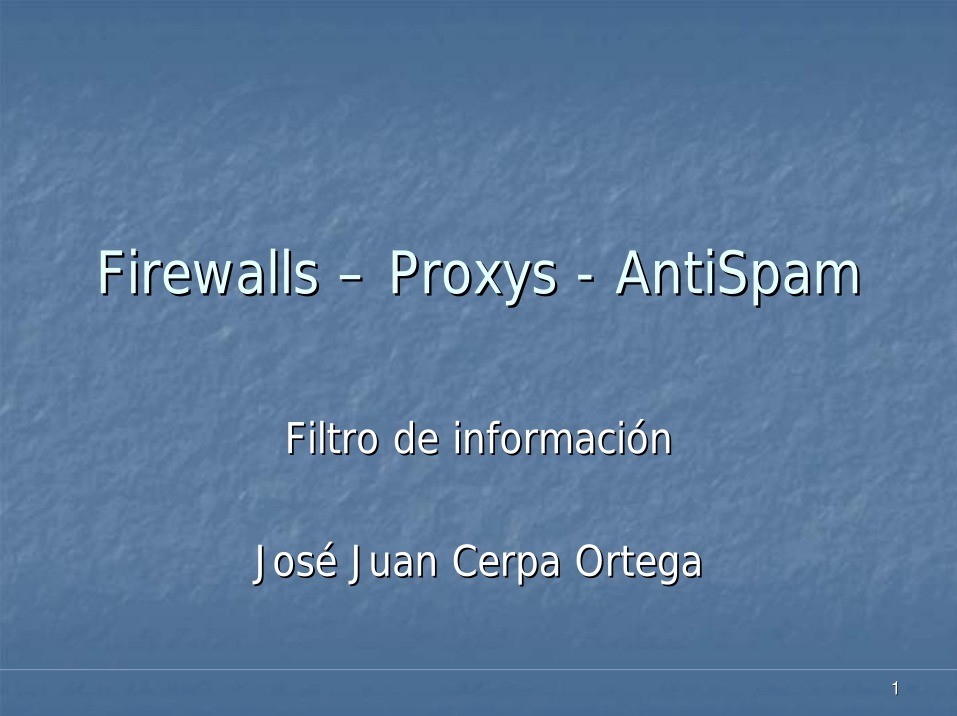 Imágen de pdf Firewalls - Proxys - AntiSpam