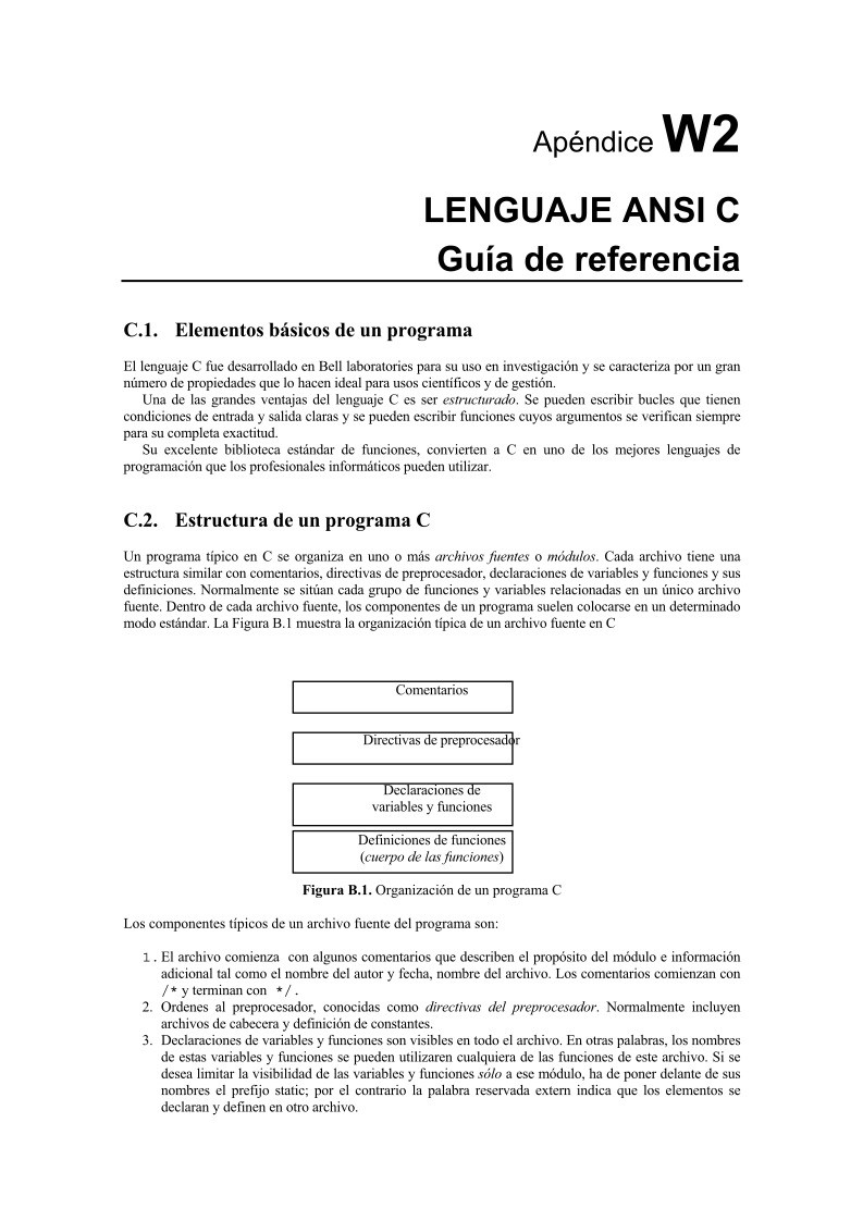 Imágen de pdf LENGUAJE ANSI C - Guía de referencia