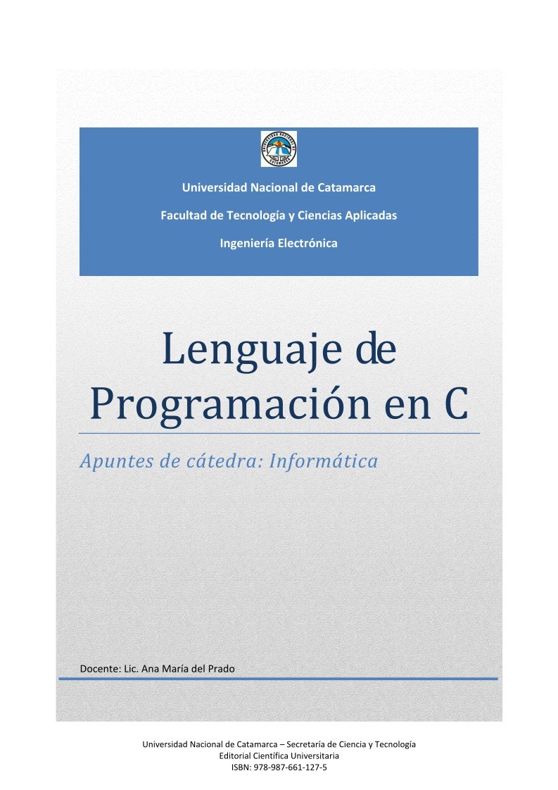 Imágen de pdf Lenguaje de Programación en C