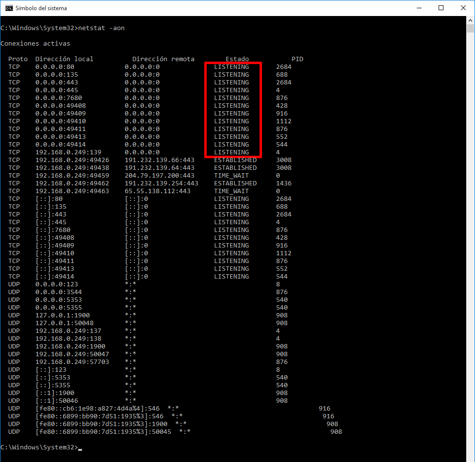 puertos-abiertos-windows10-netstat