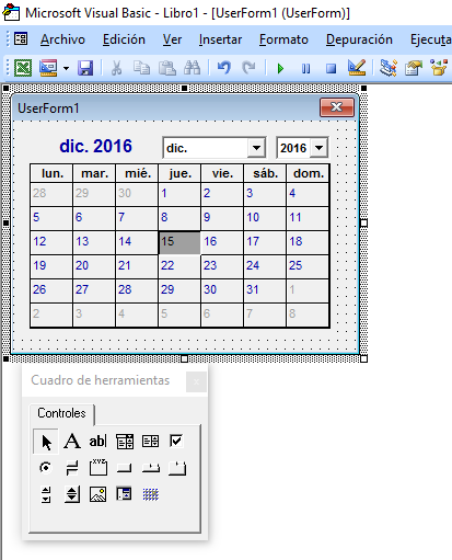 Excel - Control de calendarios en Visual Basic for Applications Excel