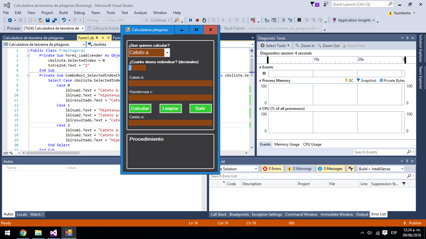 Visual Studio Tools. Visual Studio инструменты Tools. Visual Studio Diagnostic Tools. Создаем Виджет калькулятора на vb net Studio.