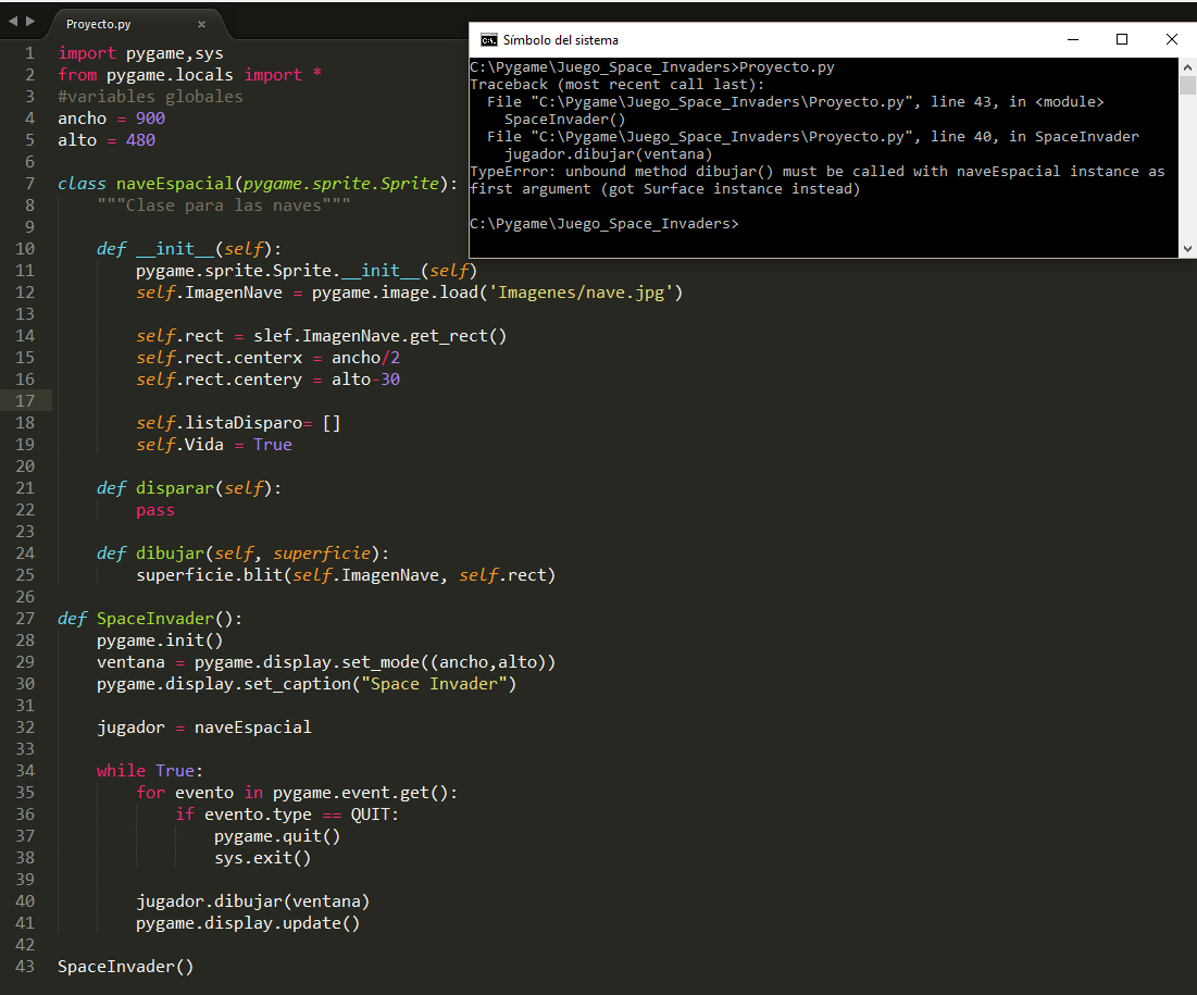 pygame.error