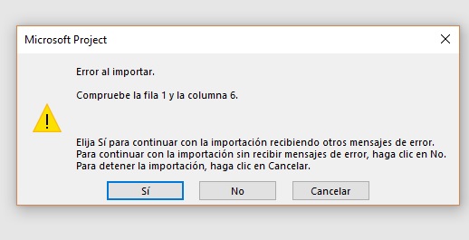 Error-MS-Project-2016