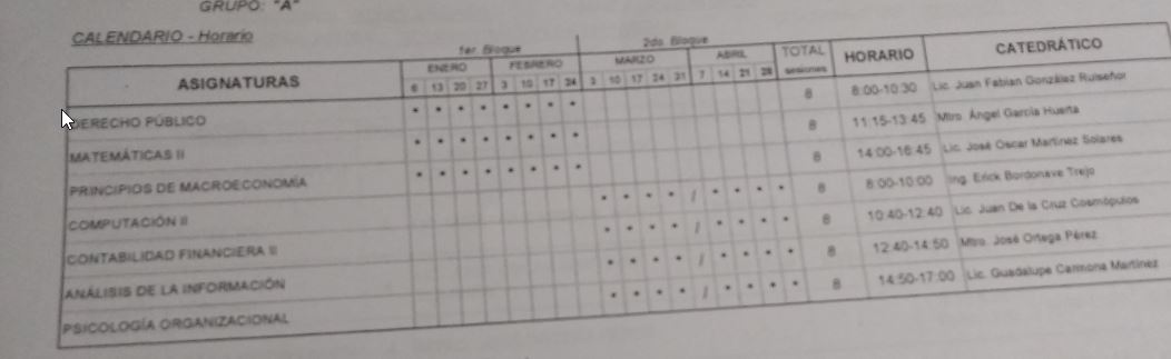 horario