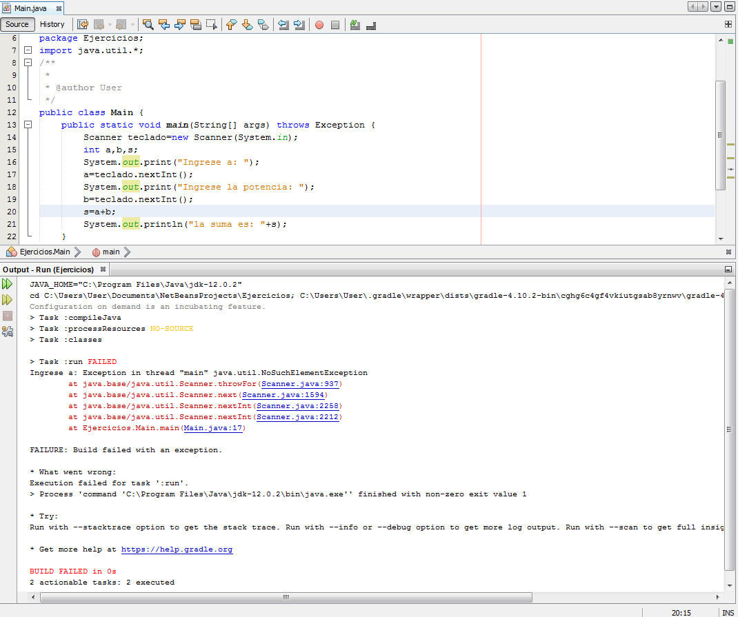 scanner-con-netbeans