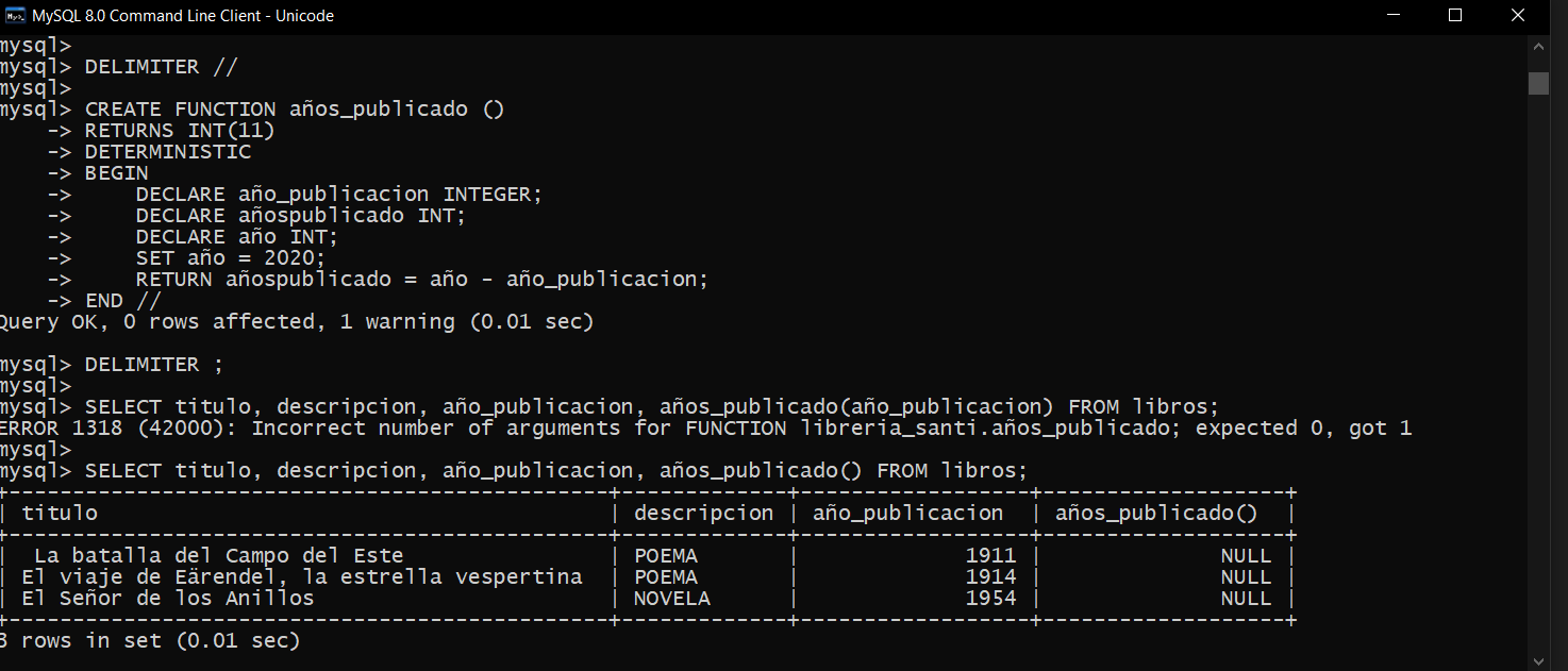 FuncionMYSQL