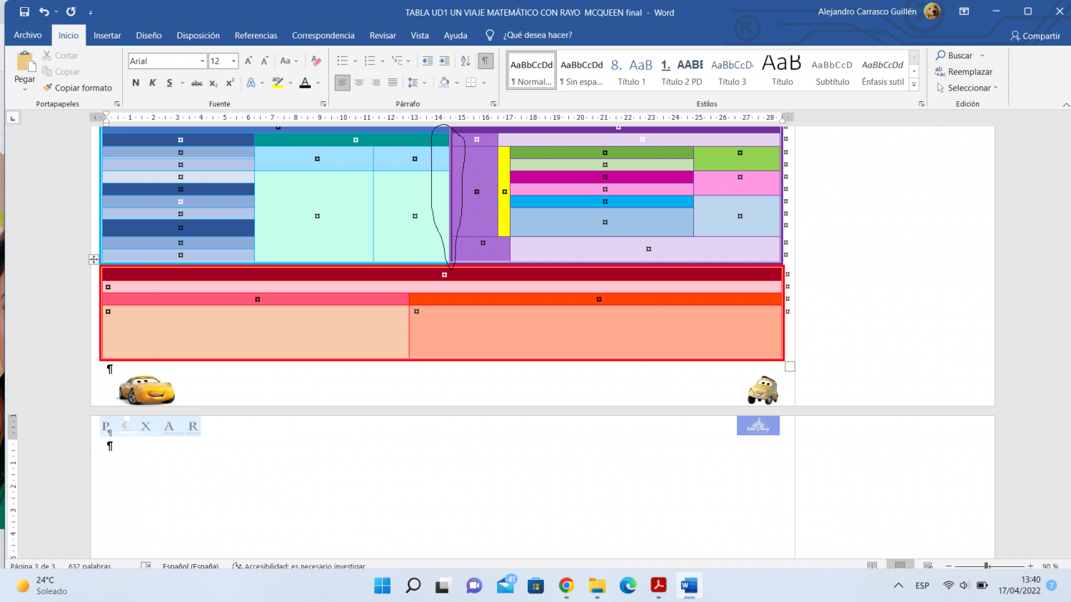 Word poner bordes distintos a las tablas
